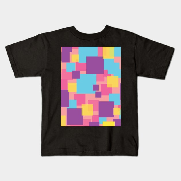 Pastel Color Block Art Kids T-Shirt by KarmicKal